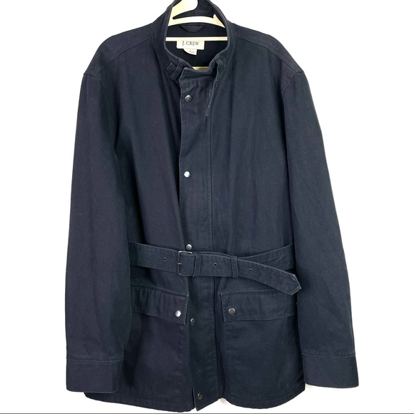 J. Crew Jackets & Blazers - J. Crew Navy Blue Canvas Lightweight Jacket large